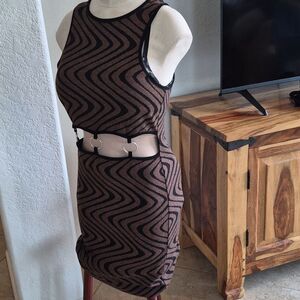 Forever 21 Textured Sweater Dress with Open Center Sz M & L